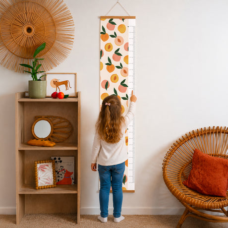 Kindermesslatte Geburt Papier Die kleinen Pfirsiche