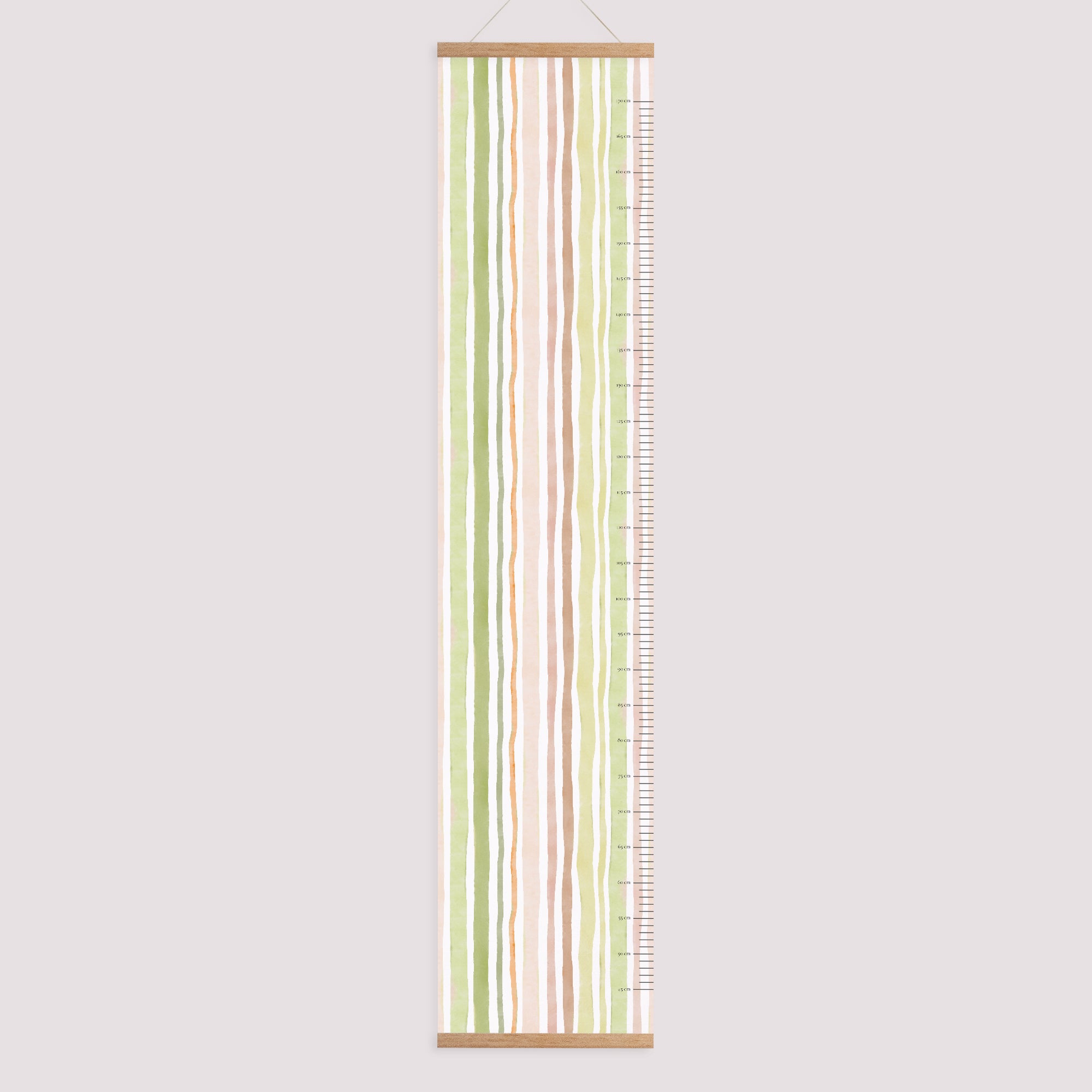 Kindermesslatte Geburt Papier Horizonte Pastell foto N° 1