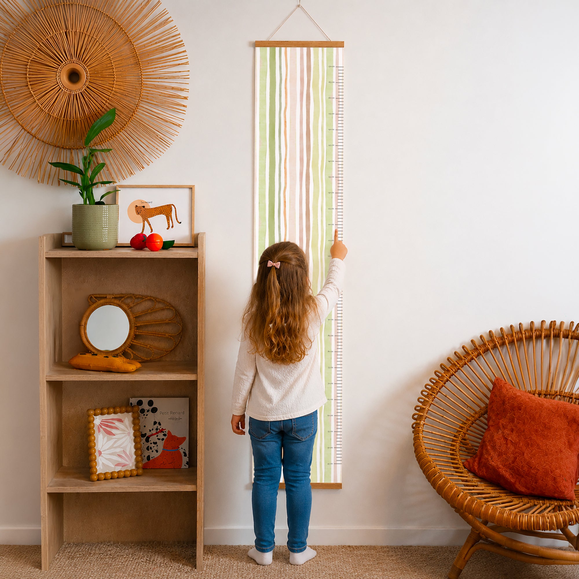 Kindermesslatte Geburt Papier Horizonte Pastell foto N° 2
