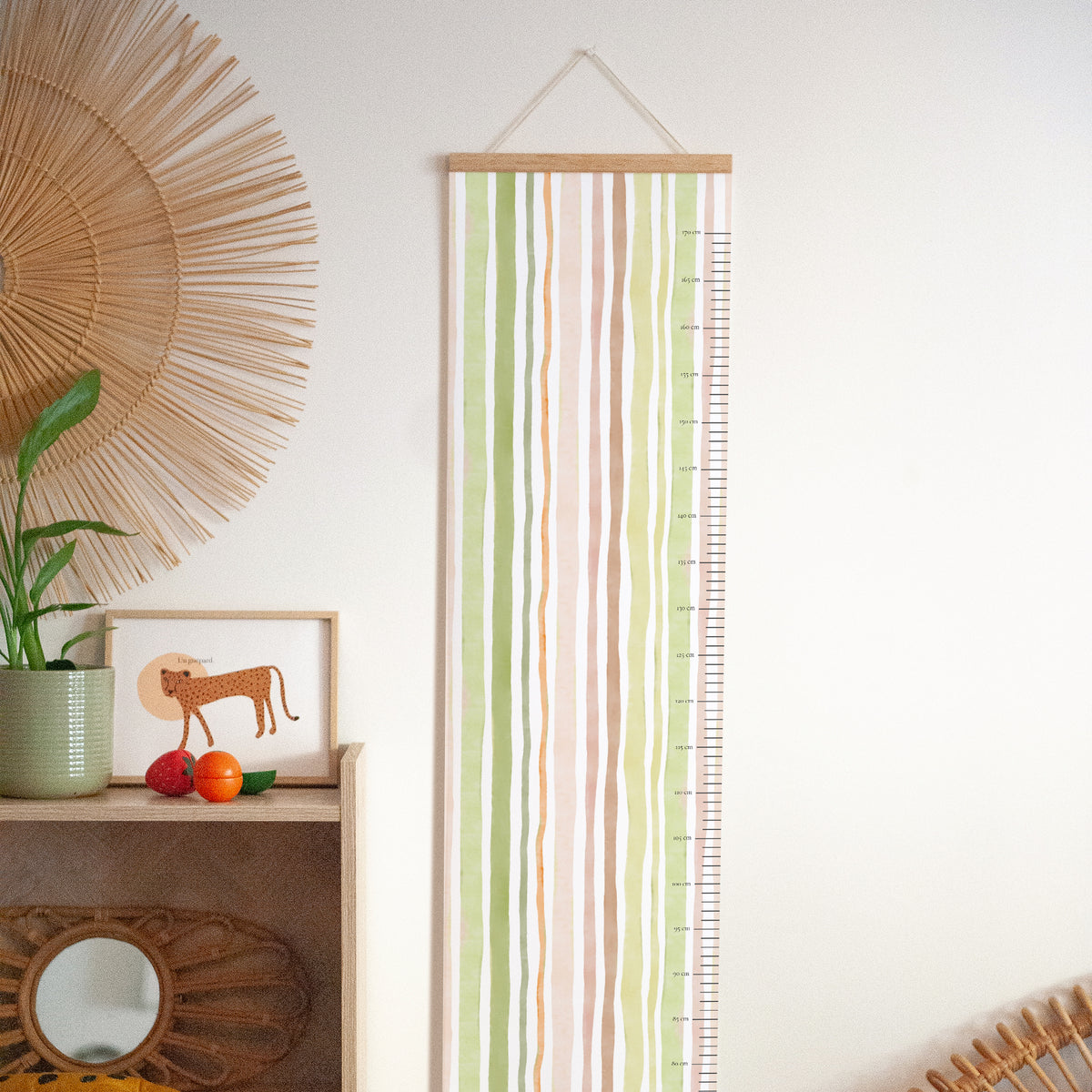Kindermesslatte Geburt Papier Horizonte Pastell foto N° 3
