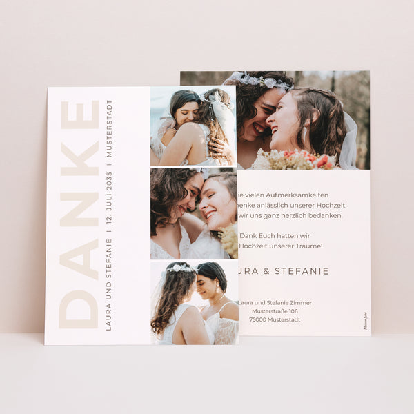 Dankeskarte Hochzeit Die Splitter des Glücks foto