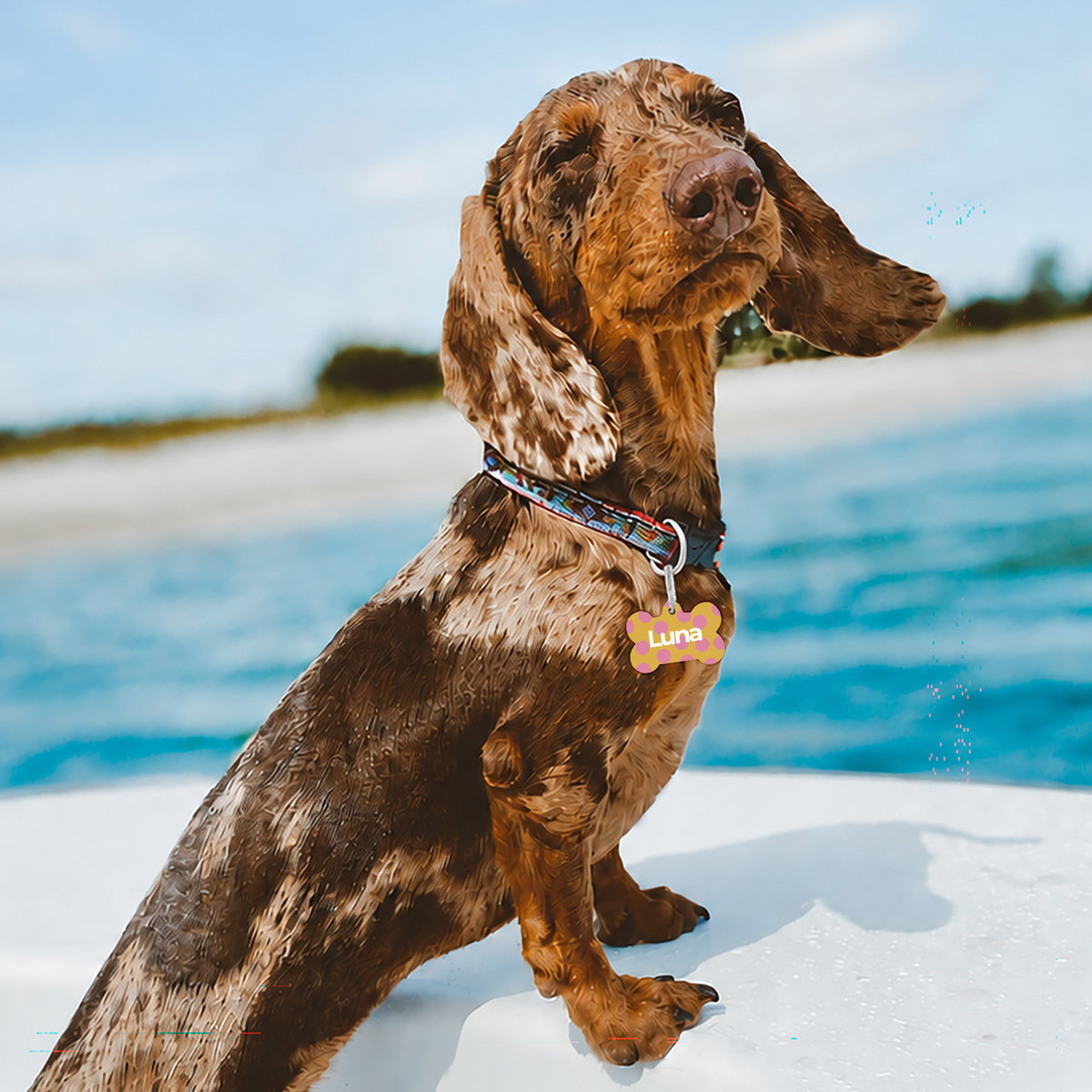 Medaillon Hund Knochen foto N° 2
