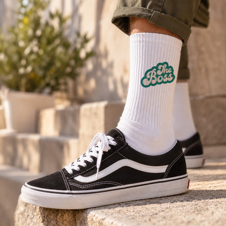 Herrensocken Weiße Wer ist der Boss?