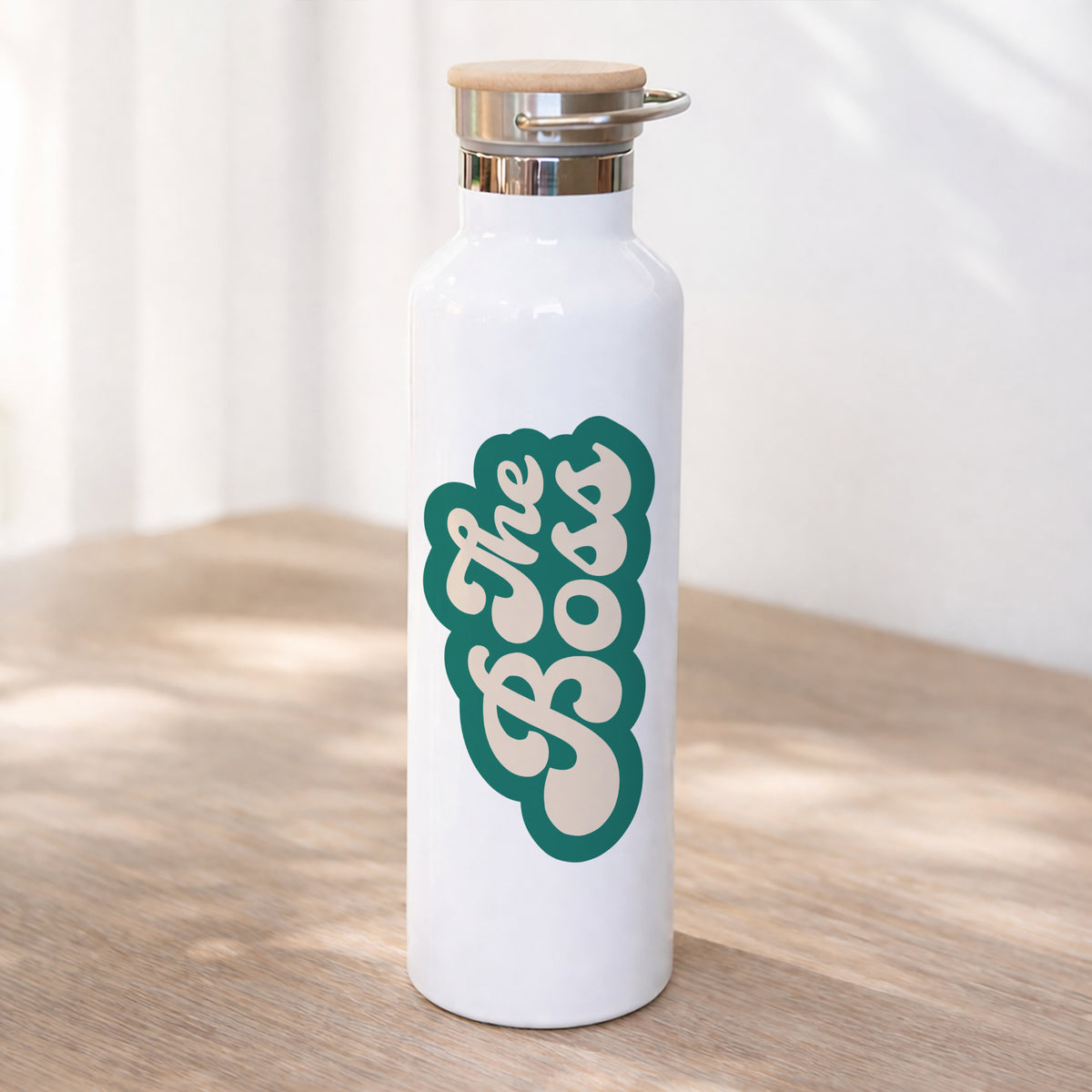 Trinkflasche 75 cl Wer ist der Boss? foto N° 1