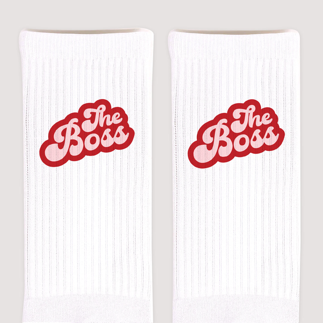 Damensocken Weiße Wer ist die Bossin? foto N° 3