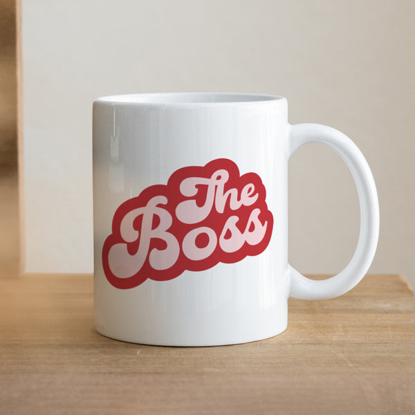 Tasse Weiß Wer ist die Bossin? foto