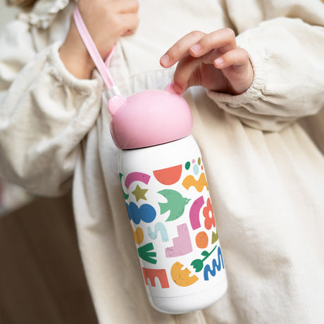 Kinder Trinkflasche Rosa, 32 cl Glückliche Formen