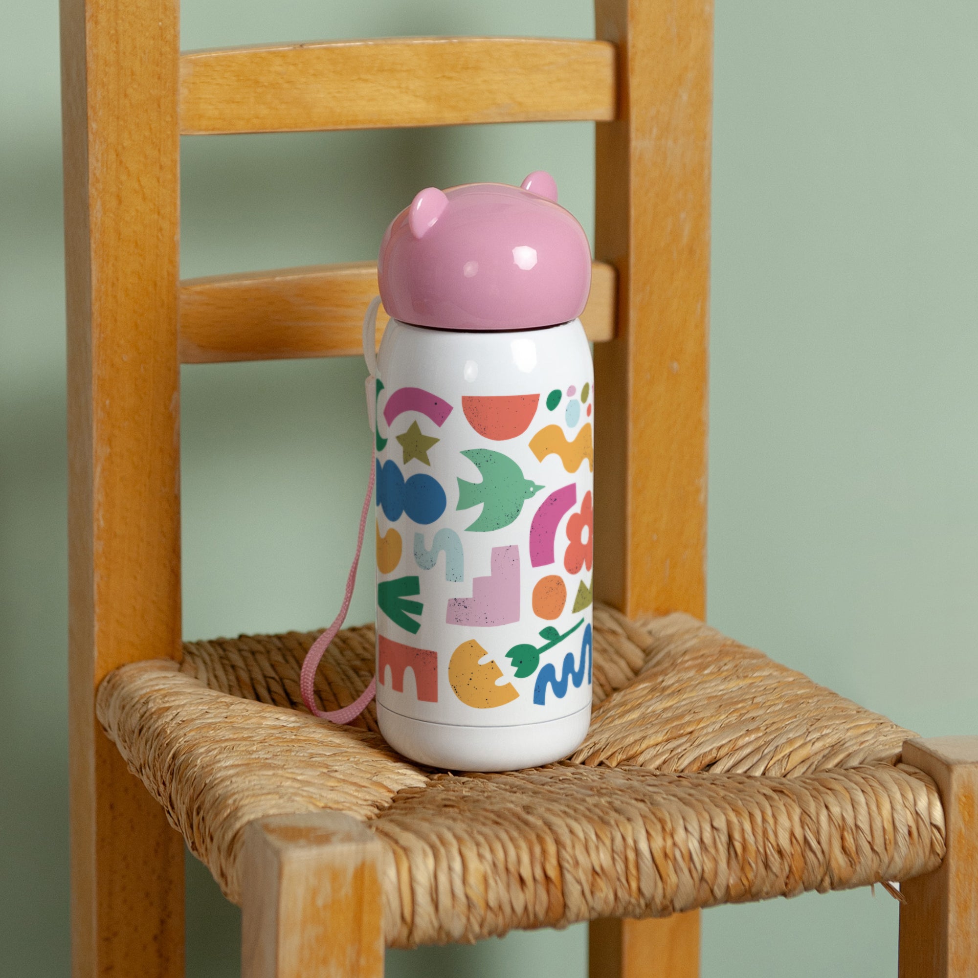 Kinder Trinkflasche Rosa, 32 cl Glückliche Formen foto N° 3