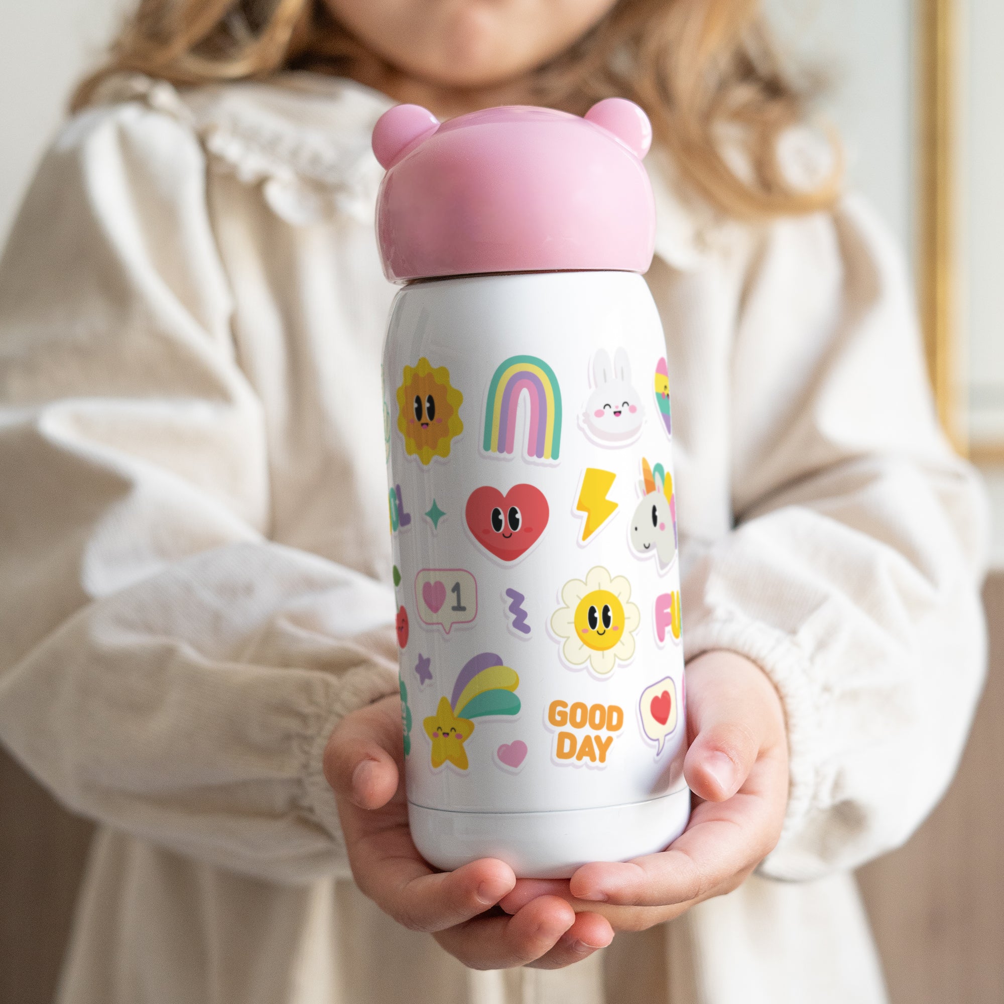Kinder Trinkflasche Rosa, 32 cl Gute Stimmung foto N° 1