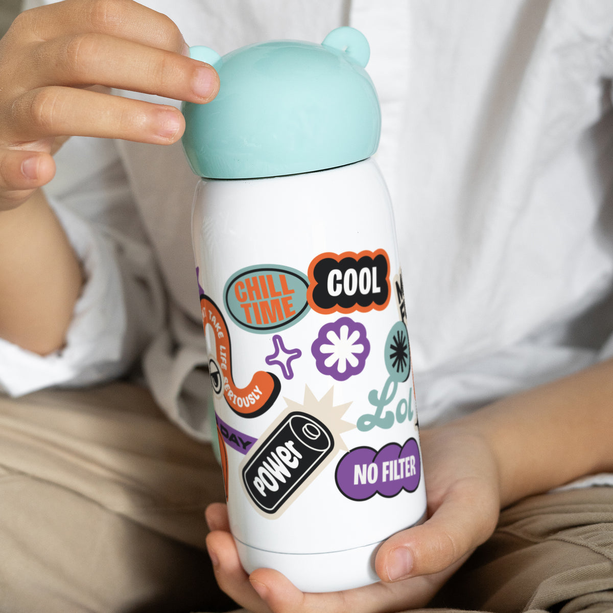 Kinder Trinkflasche Blau, 32 cl Just chill foto N° 1