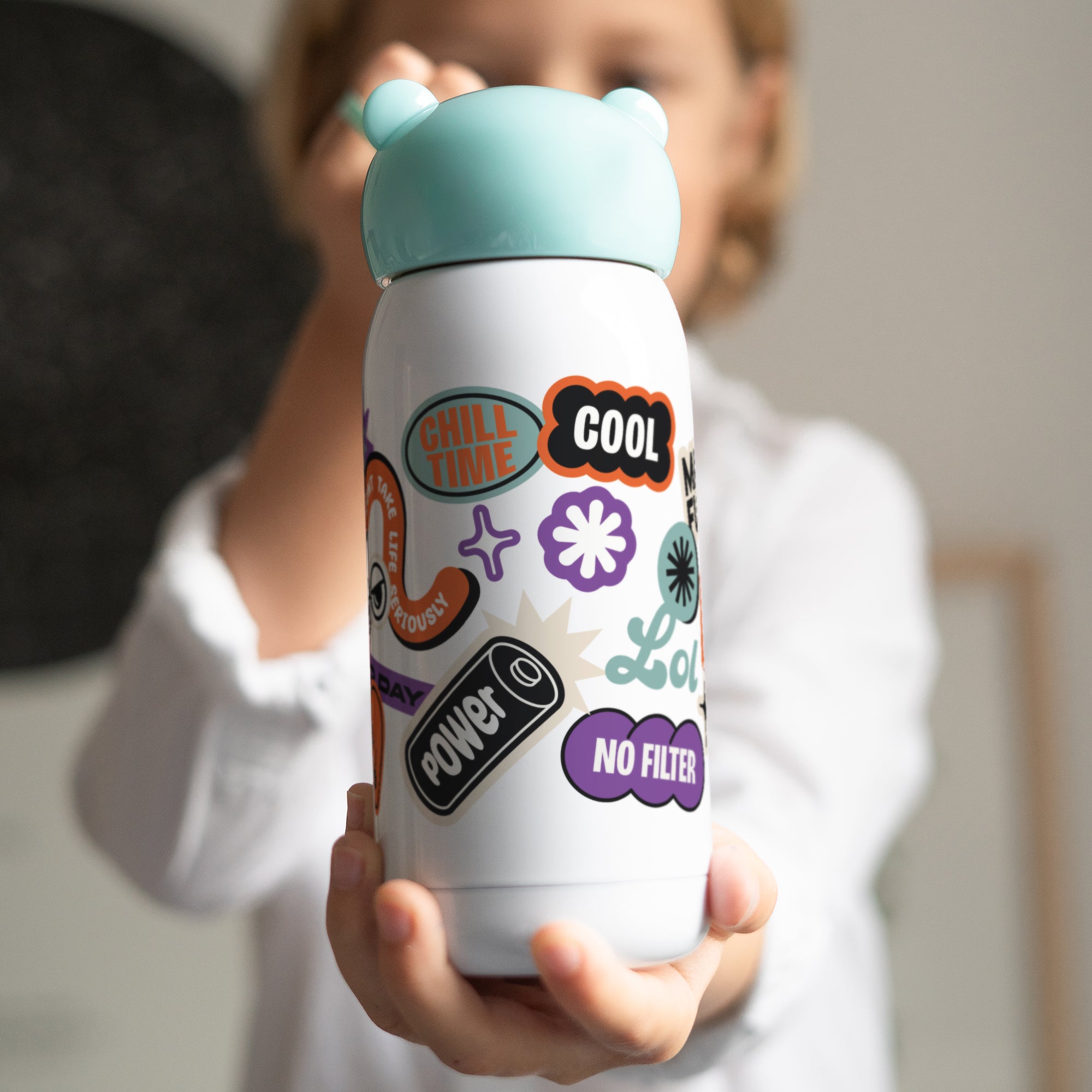 Kinder Trinkflasche Blau, 32 cl Just chill foto N° 2
