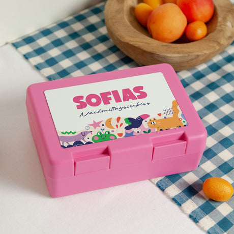 Snackbox Rose heißt auf Deutsch "Rose". Die kleinen Kumpel