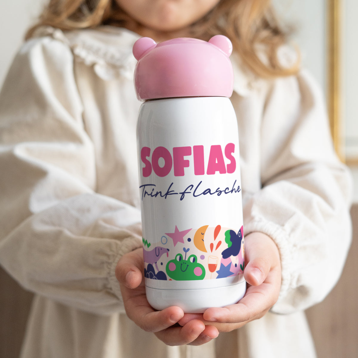Kinder Trinkflasche Rosa, 32 cl Die kleinen Kumpel foto N° 1