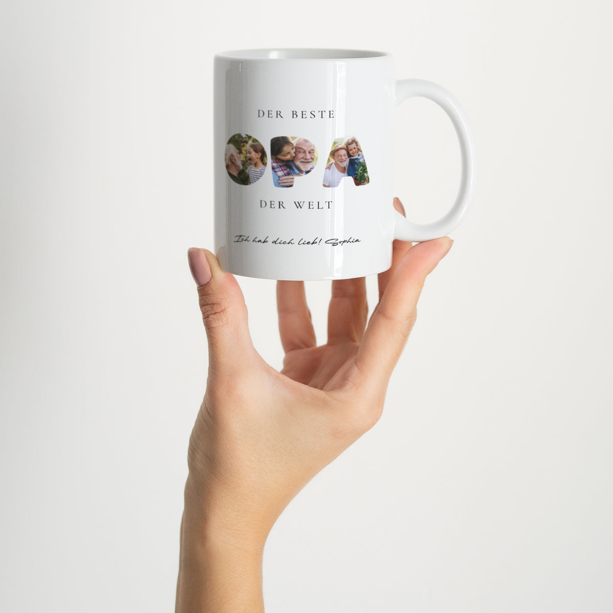 Tasse Weiß Papy in Erinnerungen foto N° 2
