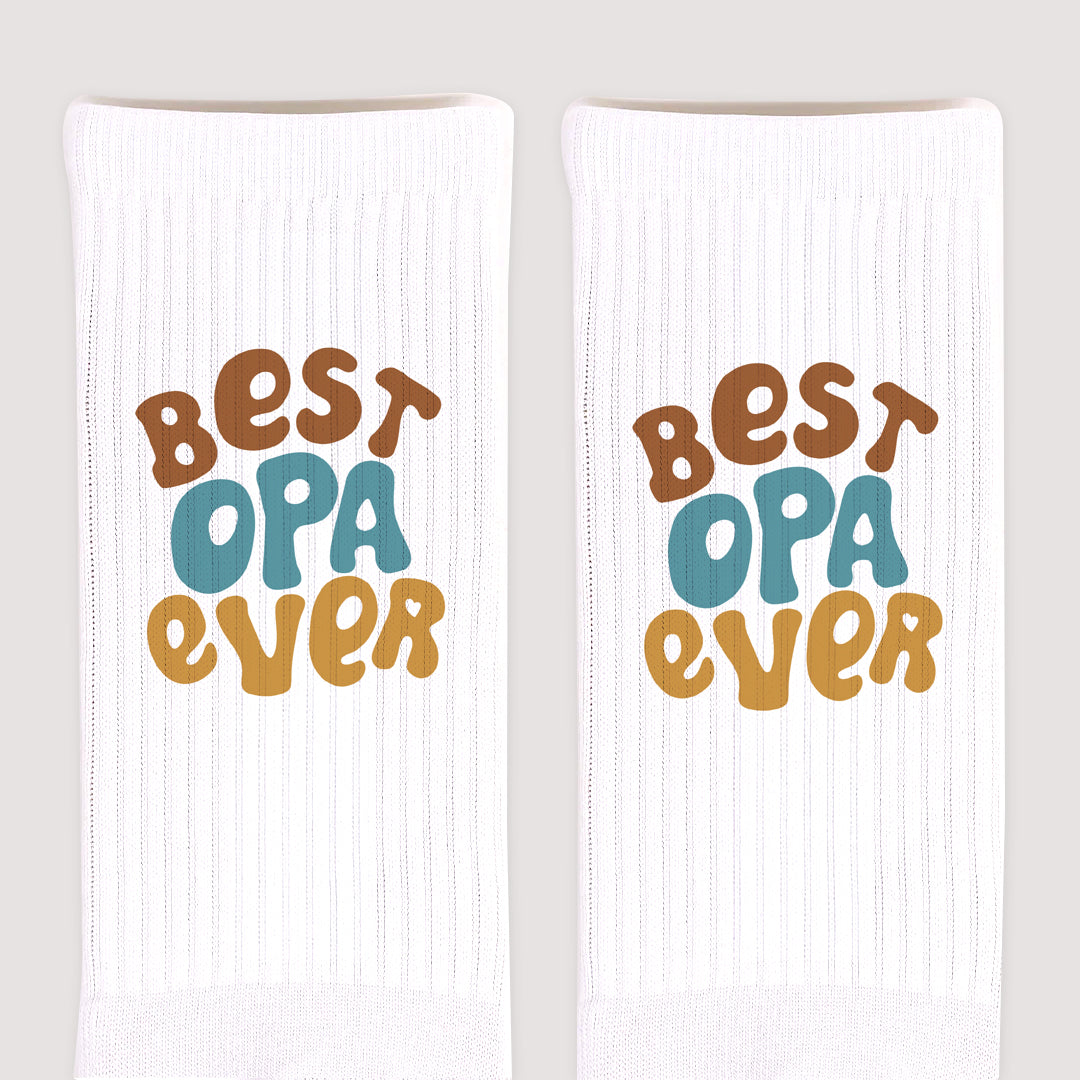 Herrensocken Weiße Bester Opa aller Zeiten foto N° 3