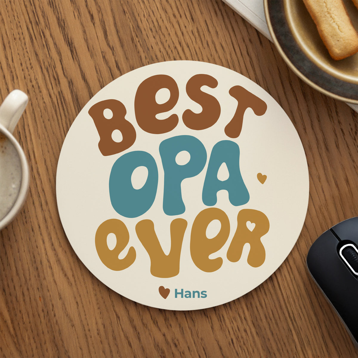 Mousepad Rund Bester Opa aller Zeiten foto N° 1