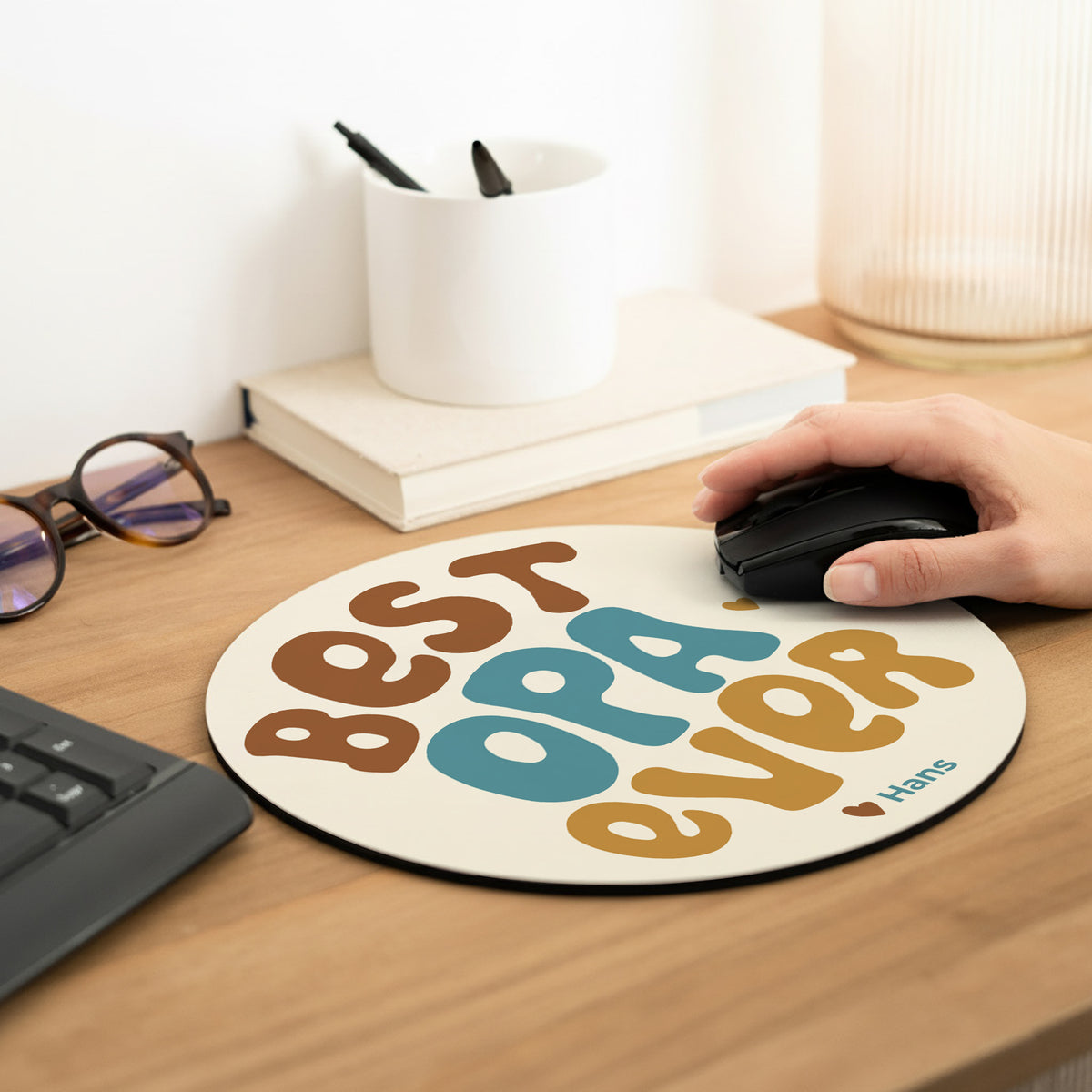 Mousepad Rund Bester Opa aller Zeiten foto N° 2