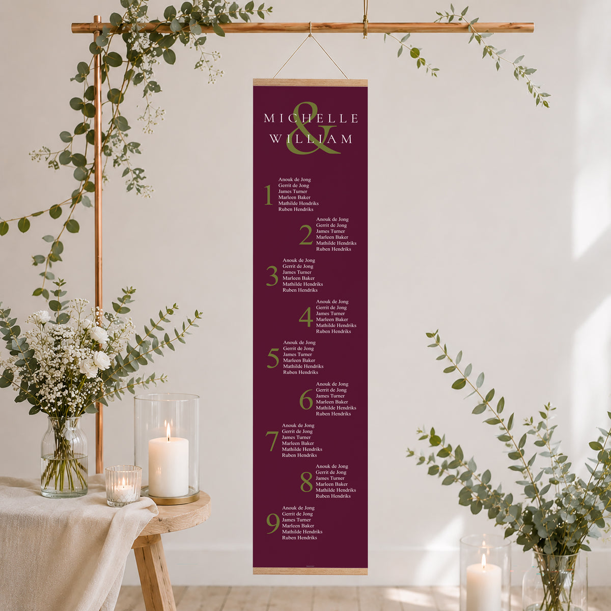 Sitzplan Hochzeit Papier Authentische Romanze foto N° 2