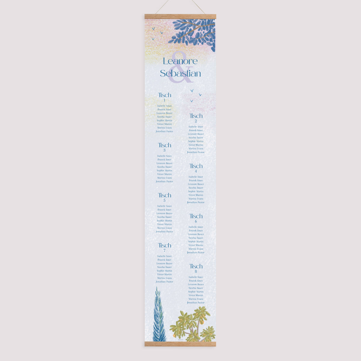 Sitzplan Hochzeit Papier Provenzalischer Ausflug foto N° 1