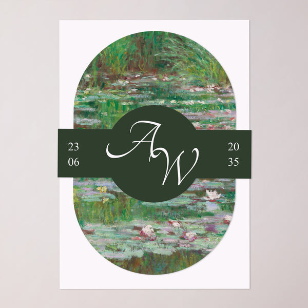 Hochzeitseinladung Banner, 2 Karten Träumerei in Giverny foto