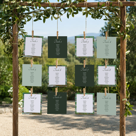 Sitzplan Hochzeit Pack von 12 Träumerei in Giverny