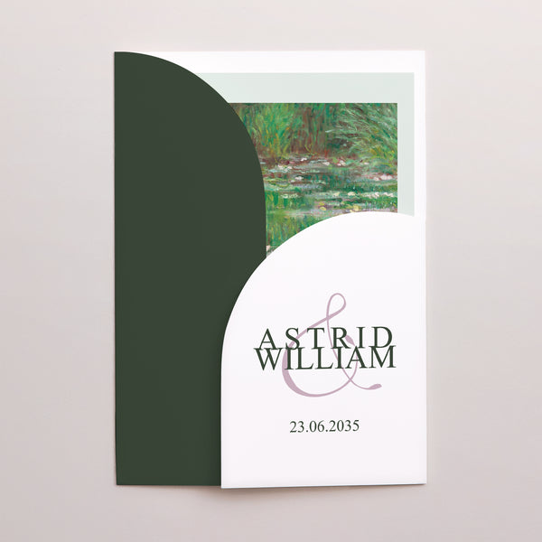 Hochzeitseinladung Hülle für 2 Karten Träumerei in Giverny foto