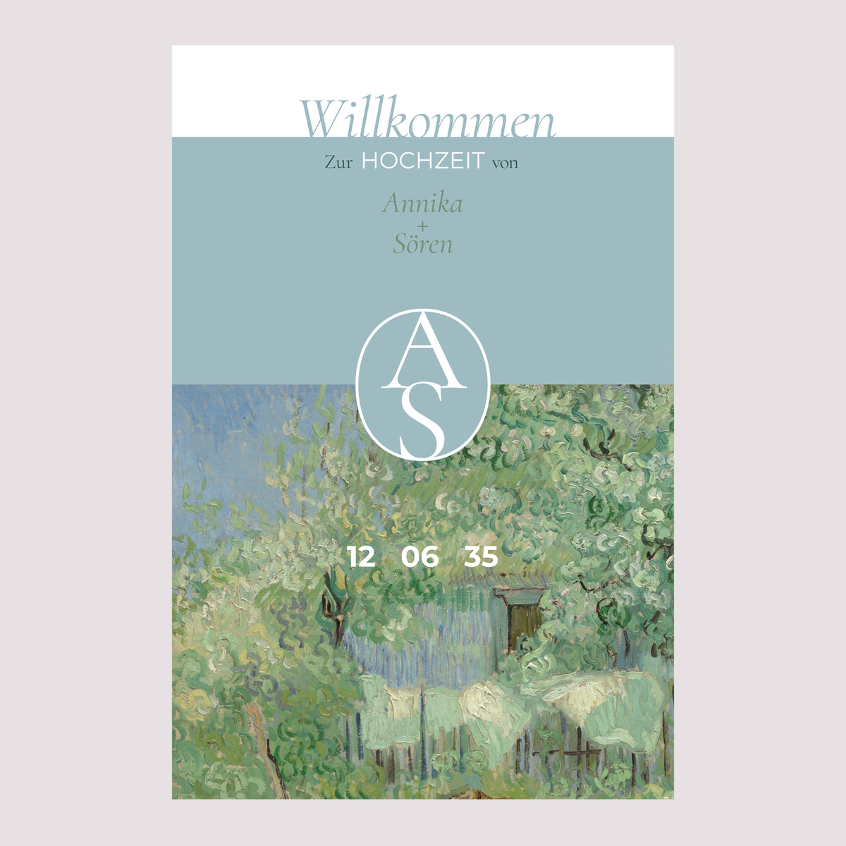 Begrüßungstafel Hochzeit Porträt 60 x 90 cm Die schönen Tage foto N° 2