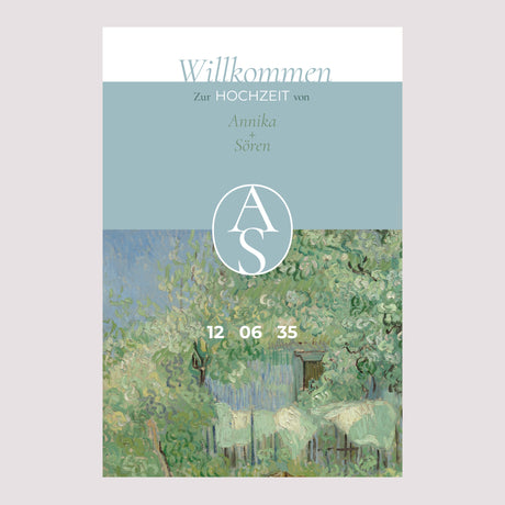 Begrüßungstafel Hochzeit Porträt 60 x 90 cm Die schönen Tage