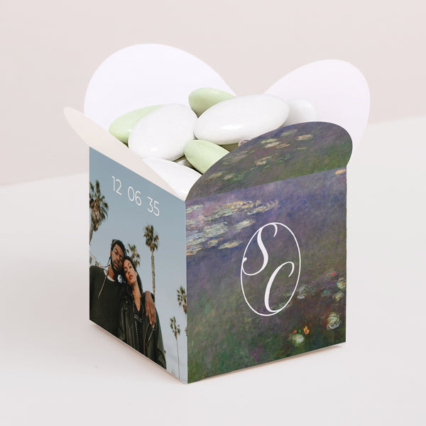 Geschenkbox Hochzeit Schmetterlingsöffnung Liebesreflexe foto