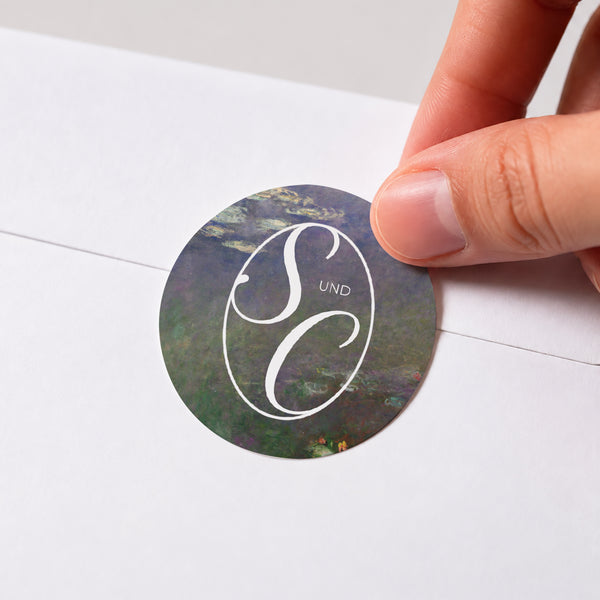 Sticker Hochzeit Rund Liebesreflexe foto