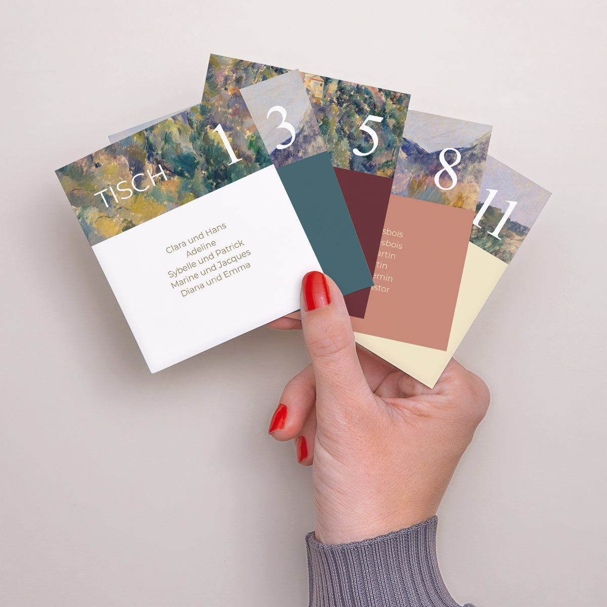 Sitzplan Hochzeit Pack von 12 Sommerlandschaft foto N° 3
