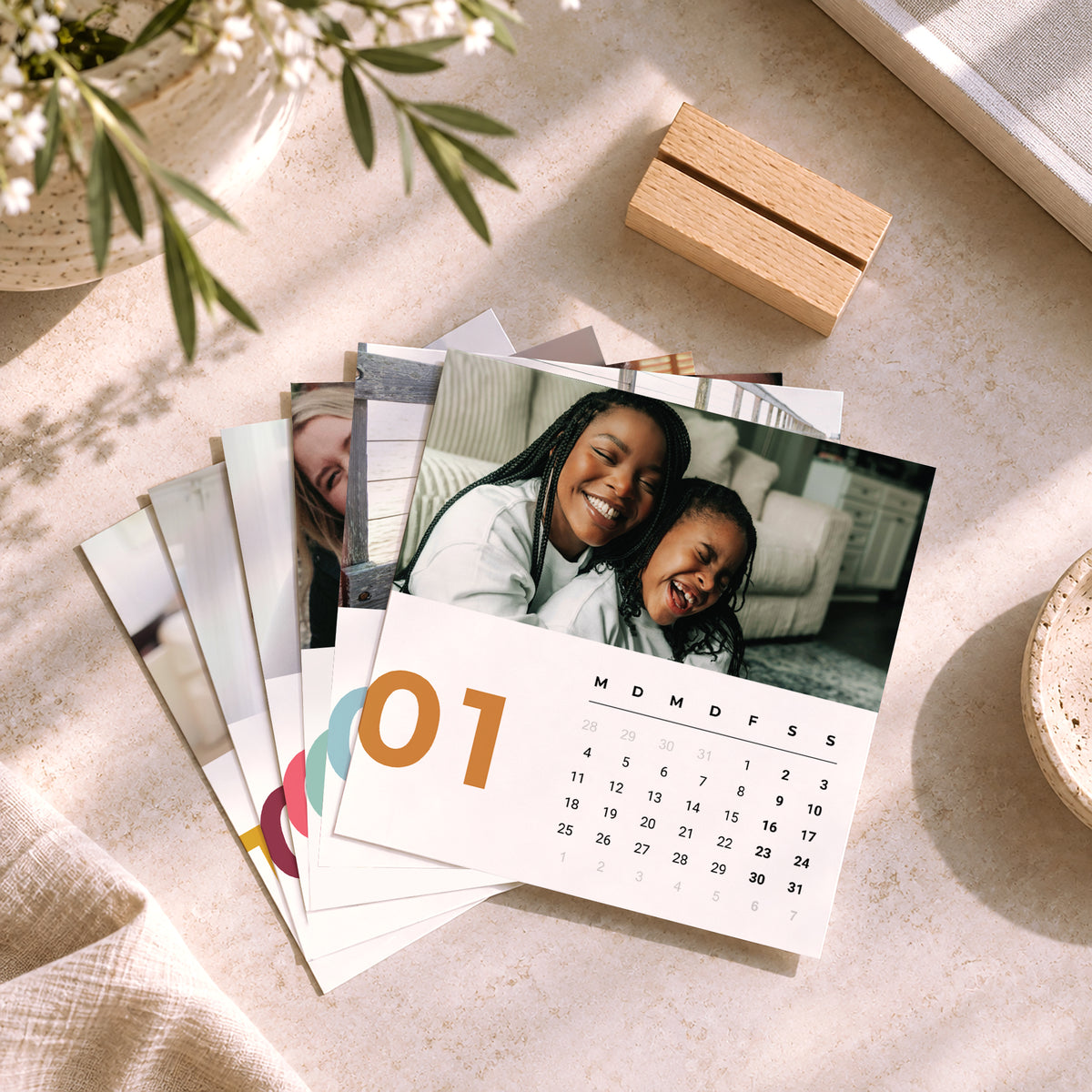Kalender Weihnachten auf Holzsockel Kleine Glücksmomente, schöne Augenblicke foto N° 2