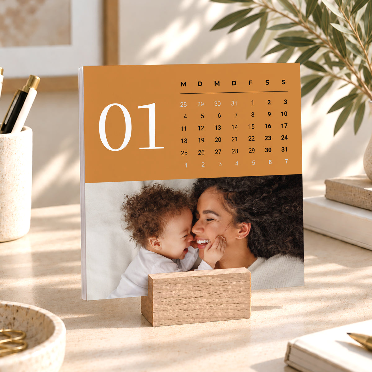Kalender Weihnachten auf Holzsockel Lebensabschnitte foto N° 1