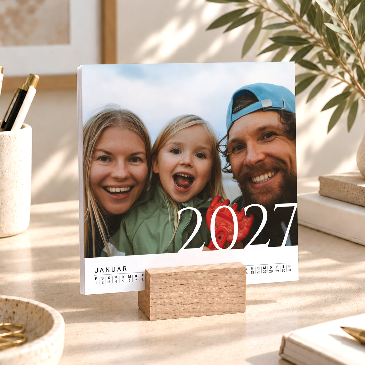 Kalender Weihnachten auf Holzsockel Monat für Monat foto N° 1