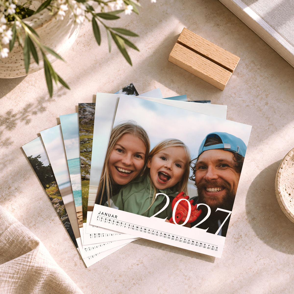 Kalender Weihnachten auf Holzsockel Monat für Monat foto N° 2