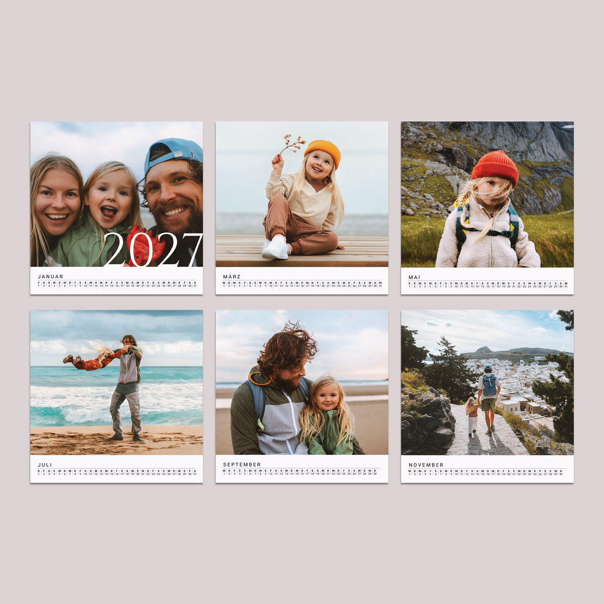 Kalender Weihnachten auf Holzsockel Monat für Monat foto N° 3