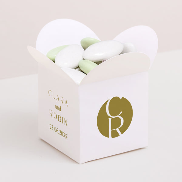 Geschenkbox Hochzeit Schmetterlingsöffnung Duo foto