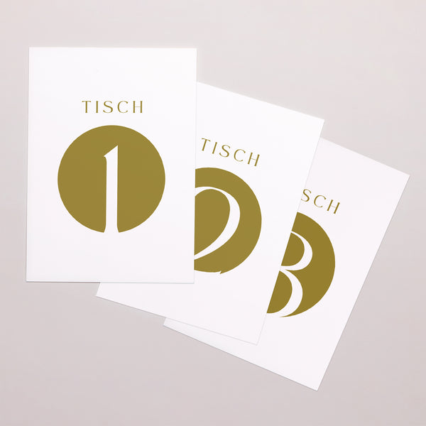 Tischnummern Hochzeit Rechteck Duo foto