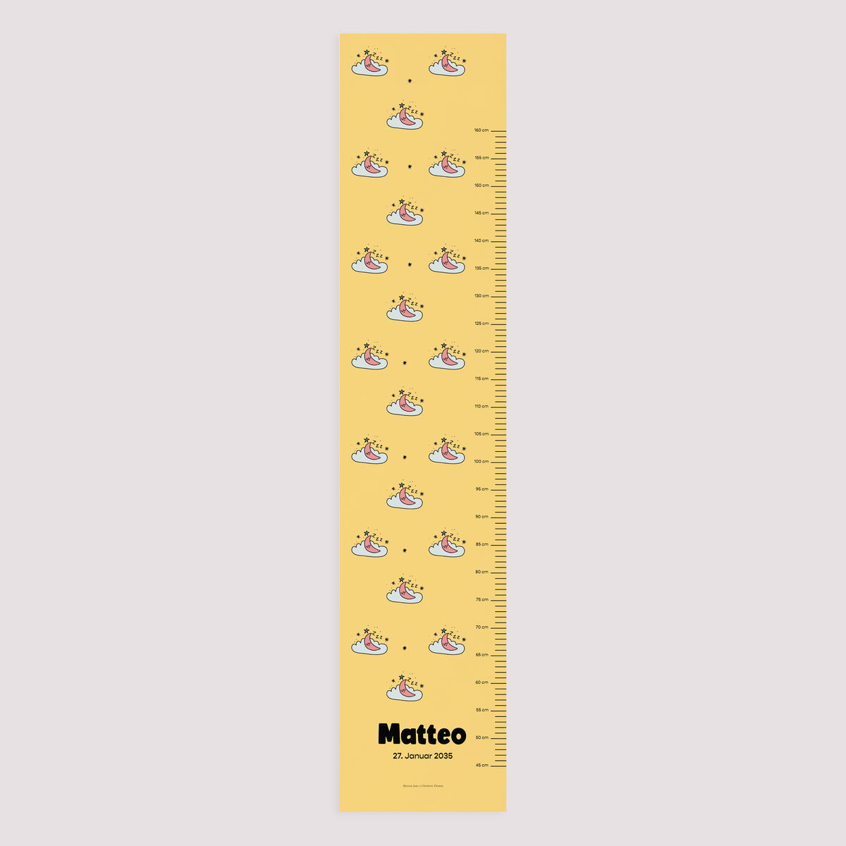 Kindermesslatte Geburt Papier Kleiner Schläfer foto N° 5