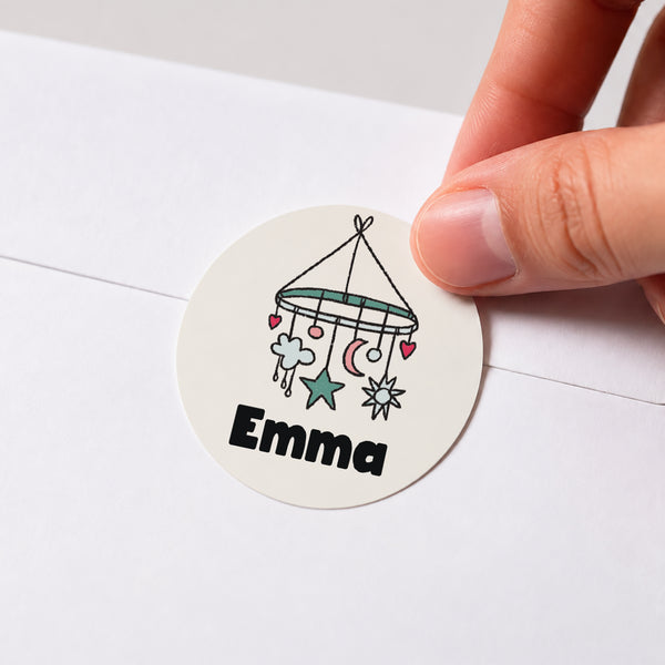 Sticker Geburt Rund Sternenkarussell foto