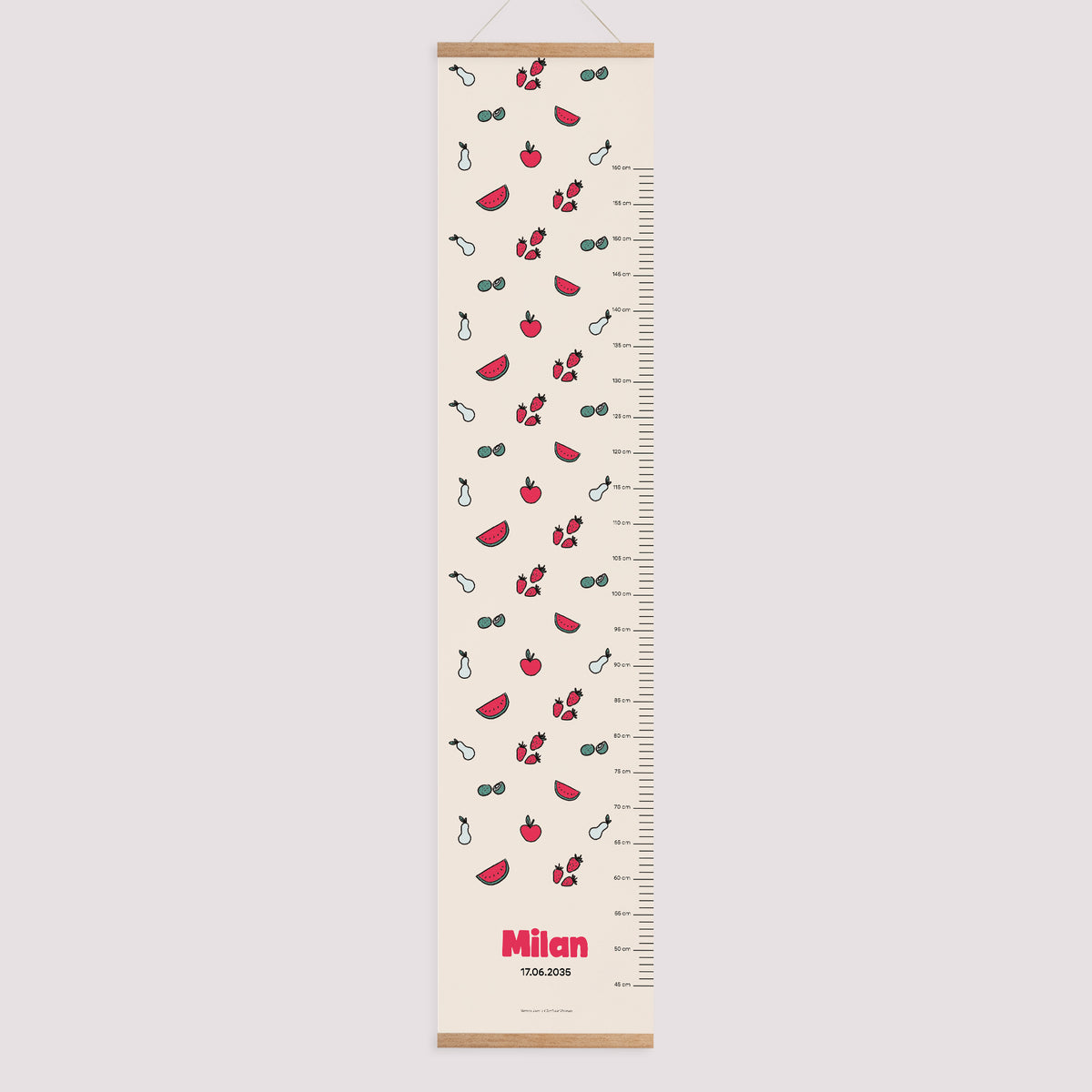 Kindermesslatte Geburt Papier Eine Liebe zum Anbeißen foto N° 1