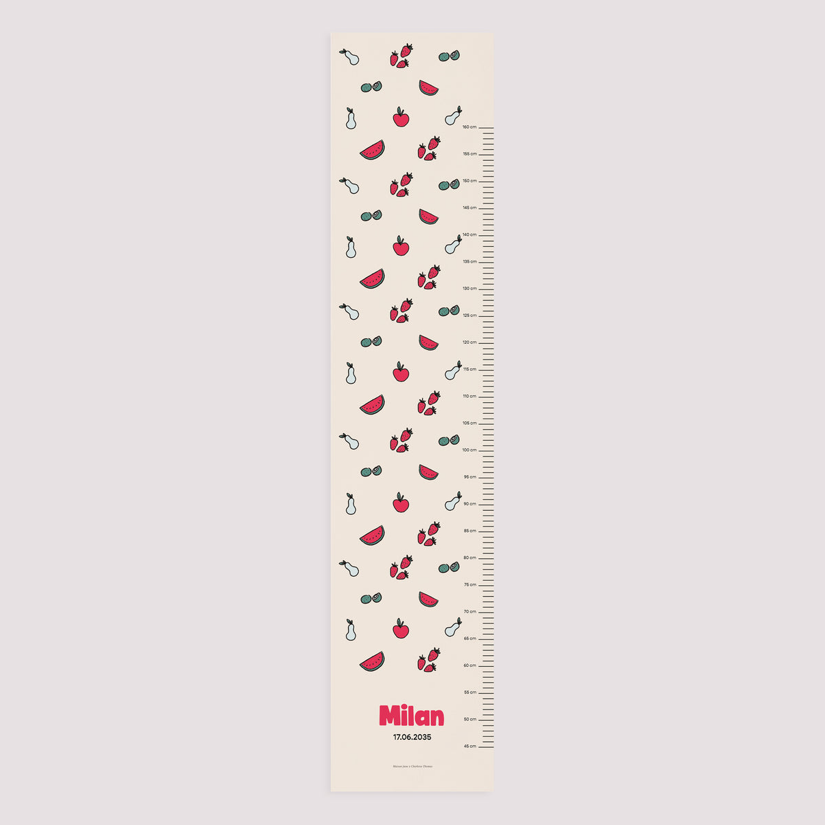 Kindermesslatte Geburt Papier Eine Liebe zum Anbeißen foto N° 5