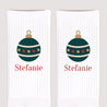 Damensocken Weiße Weihnachtskugel foto N° 3