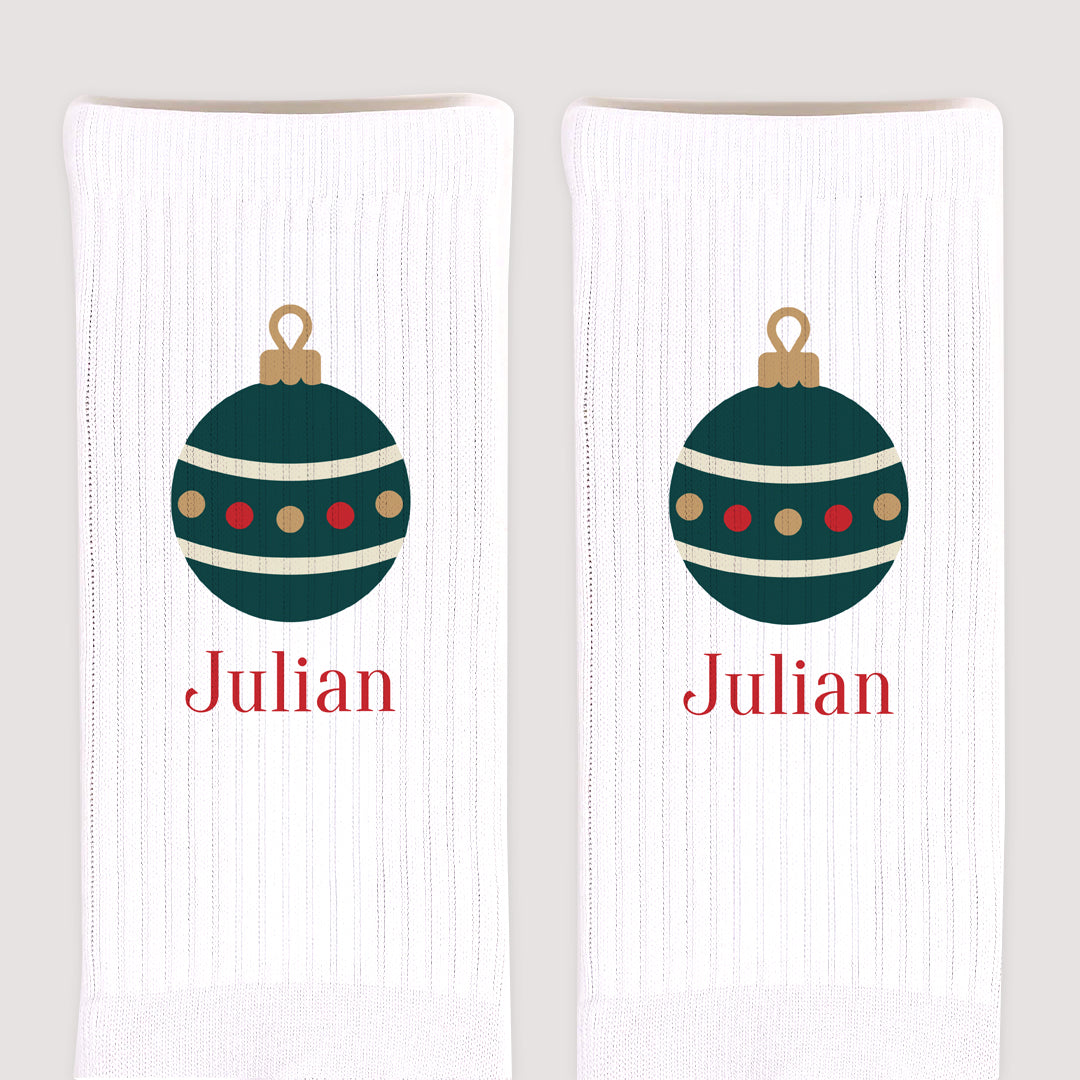 Herrensocken Weiße Weihnachtskugel foto N° 3