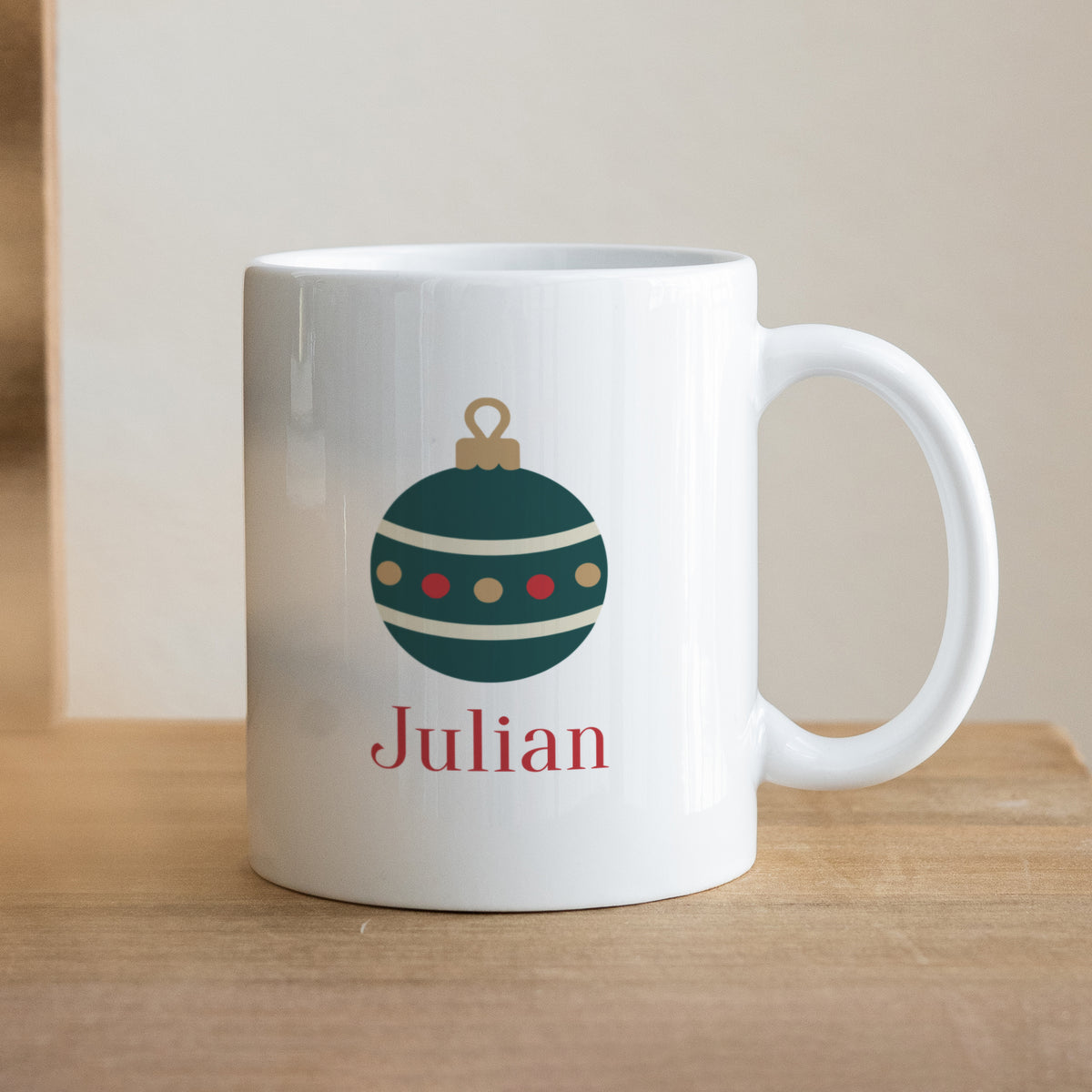 Tasse Weiß Weihnachtskugel foto N° 1