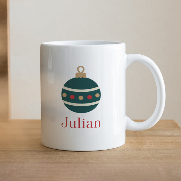 Tasse Weiß Weihnachtskugel foto