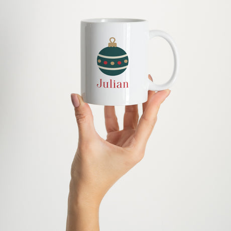 Tasse Weiß Weihnachtskugel