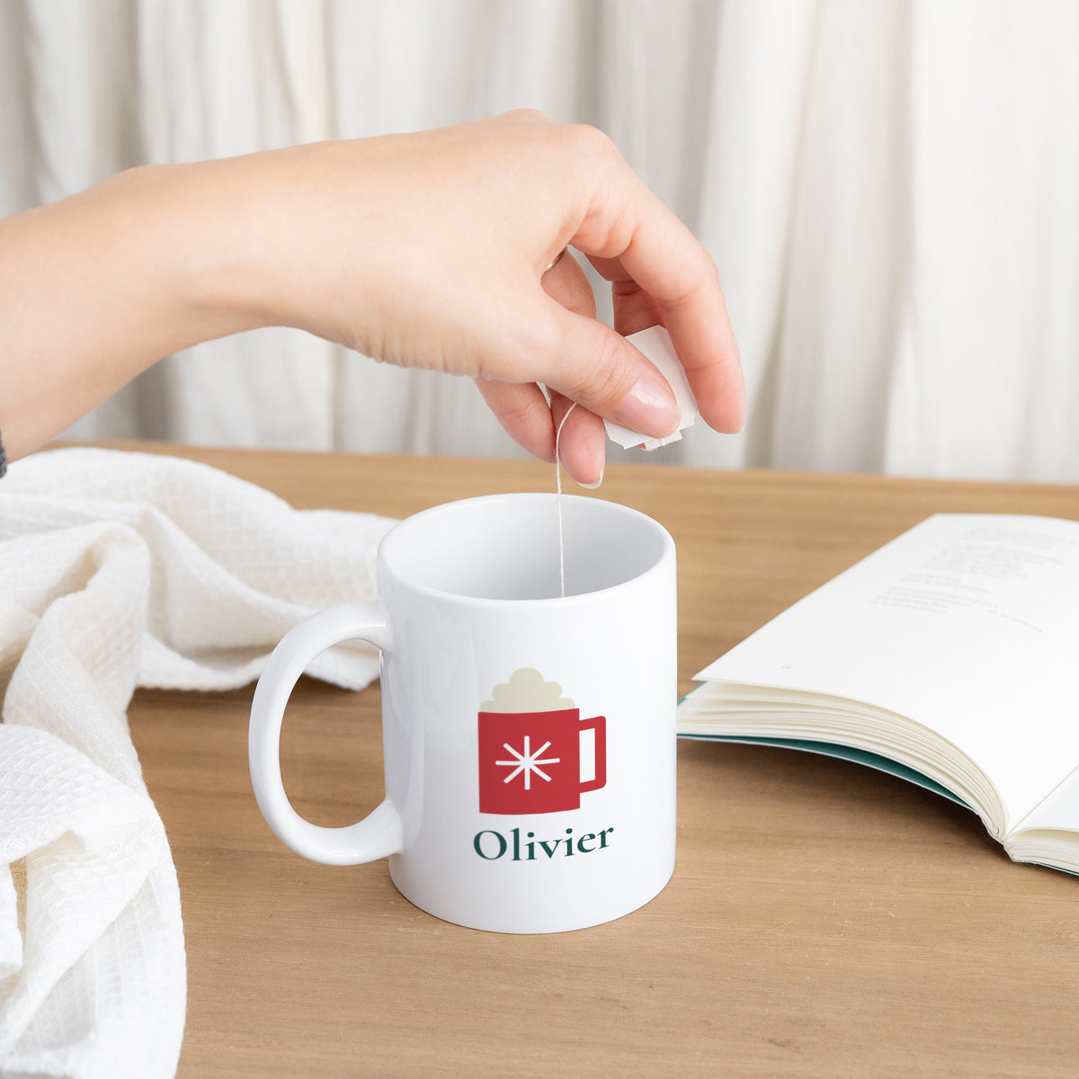 Tasse Weiß Heiße Schokolade foto N° 3