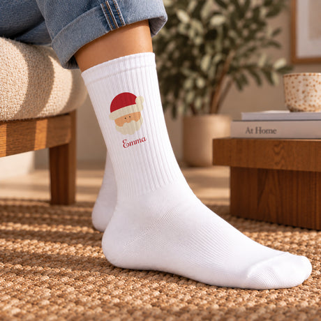 Damensocken Weiße Weihnachtsmann
