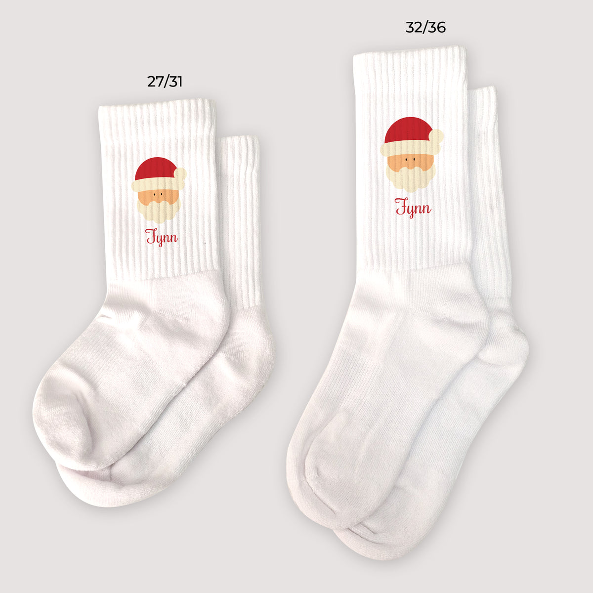 Kindersocken Weiße Weihnachtsmann foto N° 1